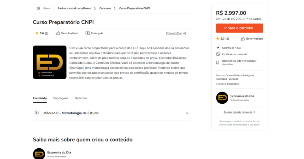 Curso Preparatório CNPI